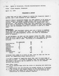 Letter, Linda Douglas to FOS Board of Directors, Treasurer's Report, April 13, 1994 by Linda C. Douglas