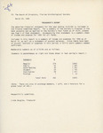 Letter and Report, Linda Douglas to FOS Board of Directors, Treasurer's Report, March 25, 1996 by Linda C. Douglas