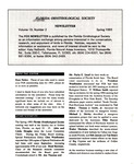 Ornithological Research Division Newsletter: Spring 1993 by Florida Audubon Society and Florida Ornithological Society