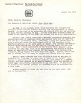 Correspondence: Henry M. Stevenson, Editorial Board, August 30, 1974
