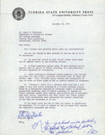 Letter, Florida Field Naturalist Cover Art, December 29, 1972