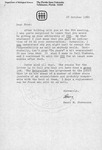 Correspondence: Fred Lohrer, Henry M. Stevenson, FFN Editor Position, October 28, 1980 by Henry M. Stevenson and Fred E. Lohrer