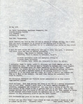 Letter, Fred Lohrer, Betty Valkenburg, May 26, 1976 by Fred E. Lohrer