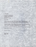 Letter, Fred Lohrer, Betty Valkenburg, Reprint Order, July 2, 1976