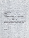 Letter, Fred Lohrer, Betty Valkenburg, July 22, 1976