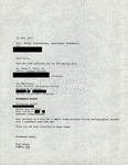 Letter, Fred Lohrer, Betty Valkenburg, FOS Mailing List, February 10, 1977