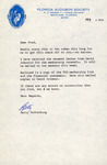 Letter, Fred Lohrer, Betty Valkenburg, FOS Membership, February 1978