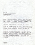 Letter, Fred Lohrer, Karen Cantrell, Florida Field Naturalist, May 25, 1976