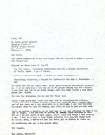 Letter, Fred Lohrer, Karen Cantrell, Florida Field Naturalist, July 2, 1976 by Fred E. Lohrer