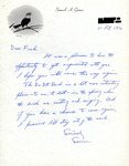 Correspondence, Fred Lohrer, Florida Field Naturalist, October 11, 1976
