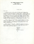 Letter, Robert L. Crawford to Fred Lohrer, Florida Field Naturalist, March 2, 1979
