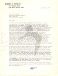 Correspondence, Fred Lohrer, Robert Duncan, Florida Field Naturalist, November 5, 1979