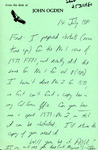 Letter, John Ogden to Fred Lohrer, Florida Field Naturalist, July 14, 1980