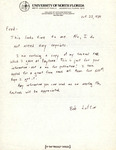 Letter, Bob Loftin to Fred Lohrer, Florida Kestrels, October 23, 1980