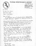 Letter, Fred Lohrer to Paul Fluck, Florida Field Naturalist, February 26, 1981 by Fred E. Lohrer