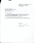 Letter, Gary Graves to Fred Lohrer, Vaux's Swift Manuscript, July 16, 1981