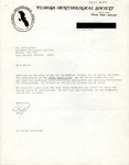 Correspondence, William Courser, Florida Ornithological Society By-laws, May 15, 1980 by William D. Courser