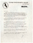 Letter, James Kushlan to Maggy, Florida Field Naturalist Policy and Procedure by James A. Kushlan
