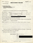 Report, W. M. Davidson, Bird Band Recovery, October 11, 1960 by William M. Davidson