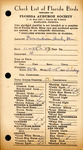 Checklist of Florida Birds, W. M. Davidson, November 29, 1954 by William M. Davidson