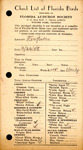 Checklist of Florida Birds, W. M. Davidson, March 20, 1958 by William M. Davidson