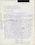 Letter, Sam W. Sinderson to Herbert Kale, Everglade National Park Observation, June 13, 1971