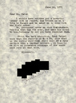 Letter, Virginia Markgraf to Herbert Kale, Jacksonville Spring Migration Report, June 14, 1972 by Virginia M. Markgraf