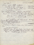 Handwritten Notes, Lou Ellis, Spring Migration Period, April 17 to May 15, 1972 by Lou Ellis