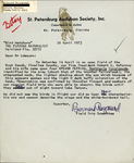 Letter, Bernard Raymund to John Edscorn, Upland Plover Sighting, April 20, 1973
