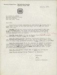 Letter, Henry M. Stevenson to Robert Arbib, Spring Migration Report Revisions, July 11, 1974 by Henry M. Stevenson