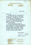 Letter, Robert Pittell to Herbert Kale, White-fronted Parrot Sighting, April 18, 1980 by Robert S. Pittell