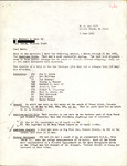 Letter, Paul Sykes to Herbert Kale, Spring Migration Report, June 6, 1981 by Paul W. Sykes Jr.