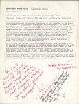 Letter, Paul Springer to Herbert Kale, Spring Migration Observations, April 6, 1985 by Paul F. Springer