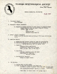 Proposed Agenda, Florida Ornithological Society, Fall 1980 Meeting by Florida Ornithological Society