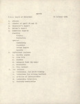 Agendas, Florida Ornithological Society, Fall Board of Directors Meetings, 1981–1983 by Florida Ornithological Society