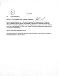 Email, G. E. Woolfenden to FOS Board of Directors, Special Publication Sales, April 16, 2001 by Glen Everett Woolfenden