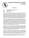 Memorandum, Peter G. Merritt, Recent FOS Activities, August 14, 2001 by Peter G. Merritt
