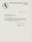 Correspondence, Honorary Membership, 1979–1985 by Robert W. Loftin, Florida Ornithological Society, and Barbara C. Kittleson
