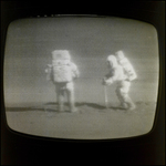 David Scott and James Irwin set up the Apollo Lunar Surface Experiments Package (ALSEP) during the 1971 Apollo 15 mission, A by Unknown