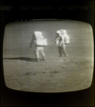 David Scott and James Irwin explore the moon's surface during the Apollo 15 lunar landing mission, B