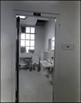 A men's restroom inside Bay Pines Veterans Affairs (V.A.) Hospital in St. Petersburg, Florida