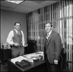 Jerry Bowmer with Courthouse Employee Behind his Desk by Skip Gandy