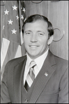 Jerry Bowmer Portrait with American and Florida Flag, I by Skip Gandy