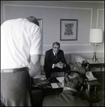 Harding Lawrence of Braniff Industries Being Interviewed for Television, D by Skip Gandy