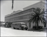 School Bus Parked Outside of Berkeley Preparatory School, Tampa, Florida by Skip Gandy