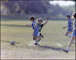 Children Playing Soccer on a Field, Tampa, Florida, F by Skip Gandy