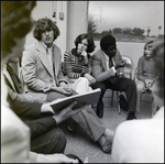 Students Sitting in a Circle Having a Discussion, Berkeley Preparatory School, Tampa, Florida, B by Skip Gandy