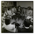 Students Sitting in a Circle Having a Discussion, Berkeley Preparatory School Tampa, Florida, G by Skip Gandy