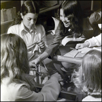 Students Experimenting With Magnets, Berkeley Preparatory School, Tampa, Florida, A by Skip Gandy