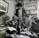 Students and Faculty Looking Through Yearbooks, Berkeley Preparatory School, Tampa, Florida, A by Skip Gandy